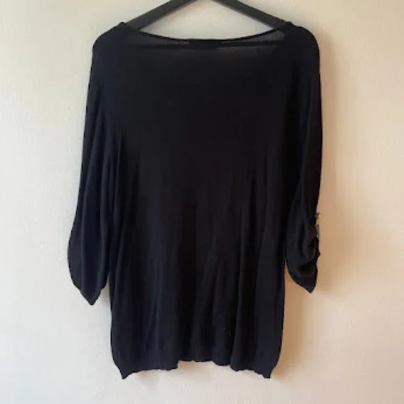 Calvin Klein Silk Blend Black Sweater - Picture 2 of 6